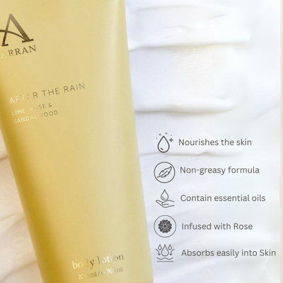 After the Rain Body Lotion 200ml Lime, Rose Sandalwood – ARRAN